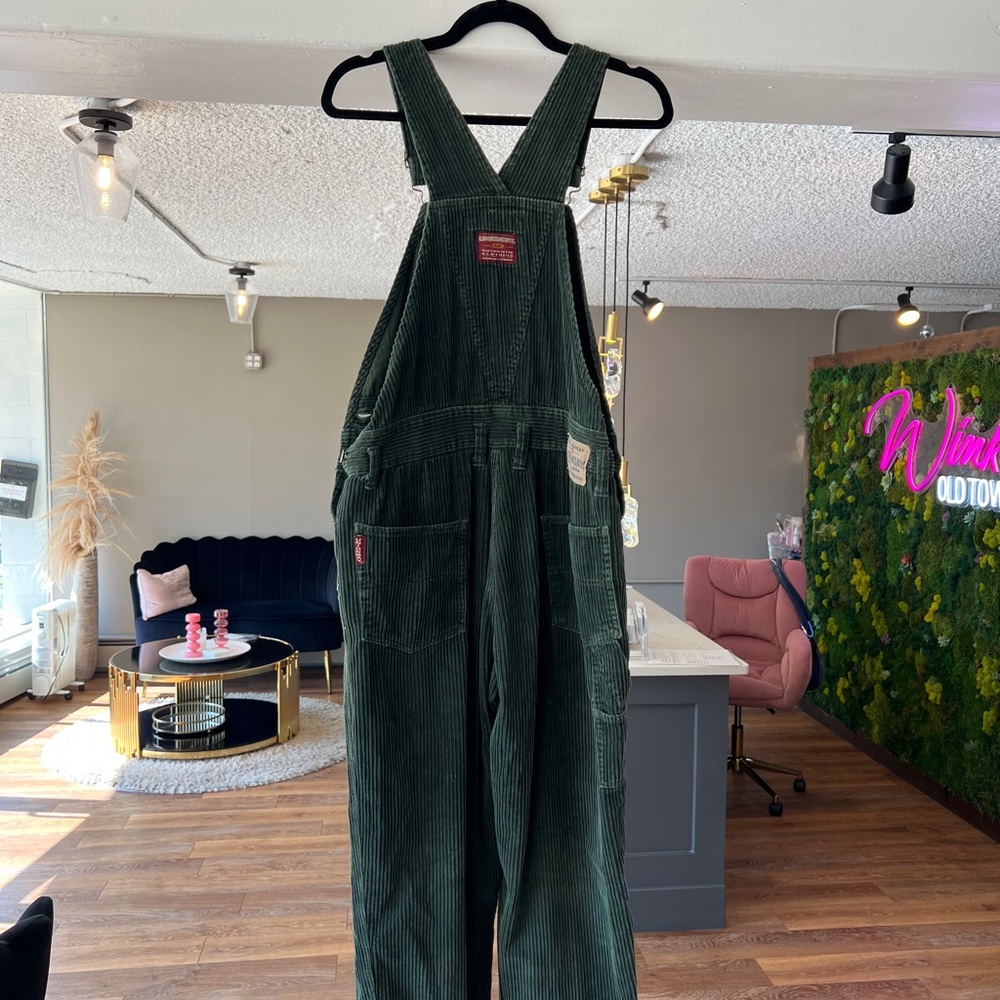 UNIONBAY Dark Green Women's Corduroy Overalls